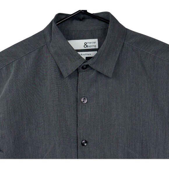 Mercer & Spring Button Up Long Sleeve Dress Shirt Mens Size Small Gray New - Picture 3 of 9